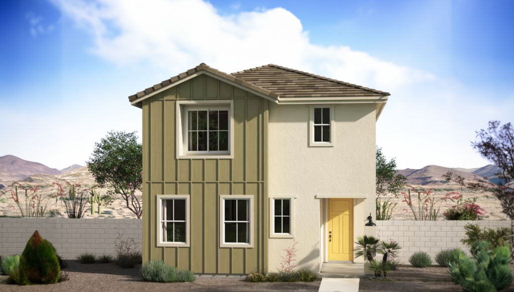 Quick Move-In Home - Millennial – Farmhouse – Lot 52 - Landsea Solvida Info Image_Millenial Farmhouse Elevation